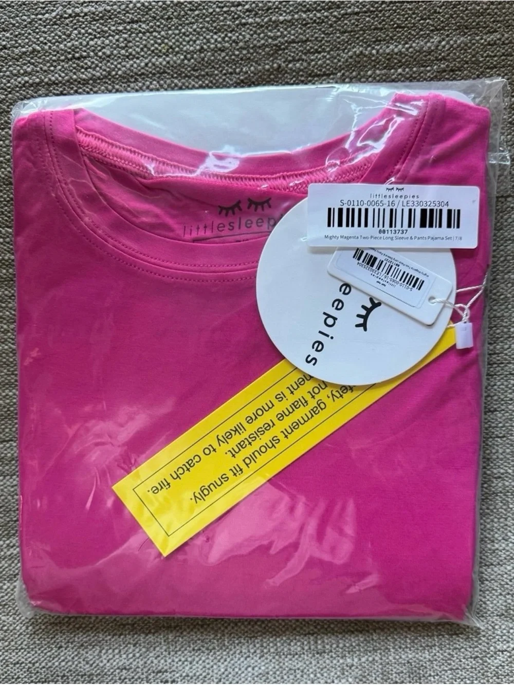Little Sleepies Mighty Magenta Two-Piece Pajama Set 7/8